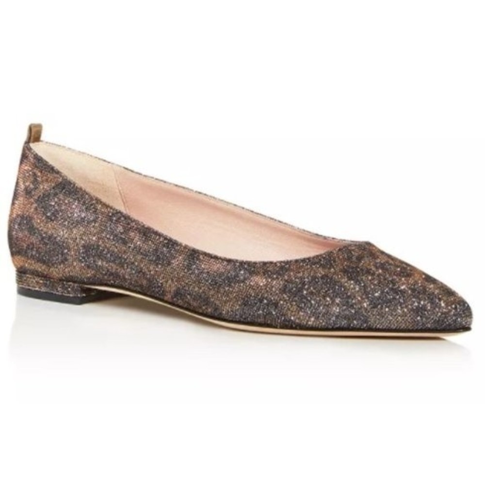 SJP Sarah Jessica Parker Women Story Leopard Print Shimmer Ballet Flats 35.5 5.5